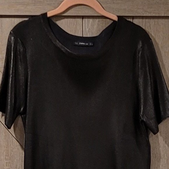 ZARA top, size L, metalic black - Picture 4 of 8